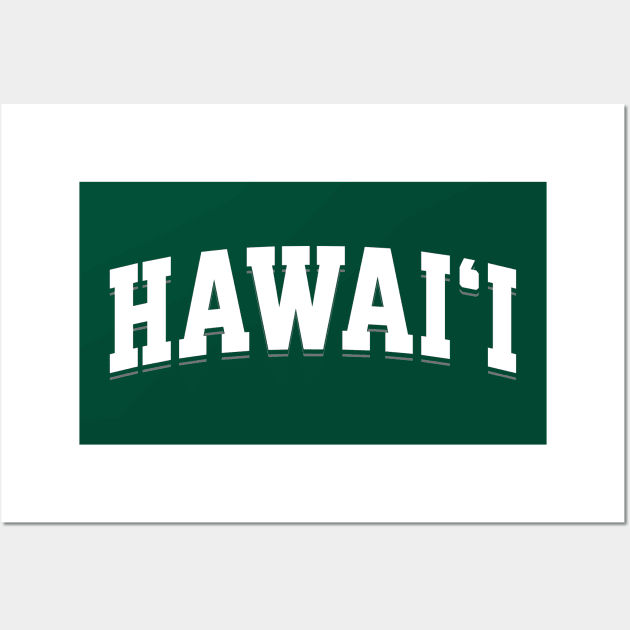 Hawai'i Classic White Athletic Arch Wall Art by TGKelly